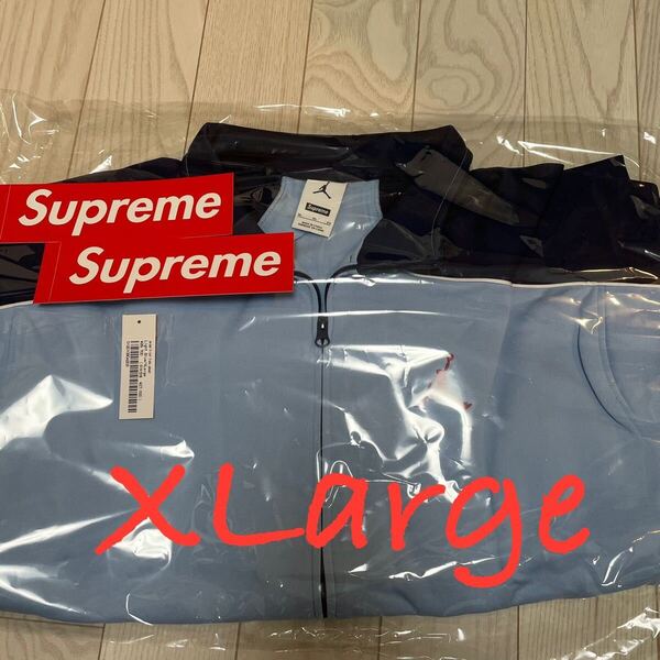XL 24FW Supreme Jordan Tricot Track Jacket Blue シュプリーム ジョーダン トリコット トラック ジャケット ブルー