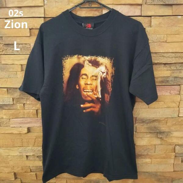 古着 02年代 ZION ROOTSWEAR BOB MARLEY ボブマーリー Tシャツ L