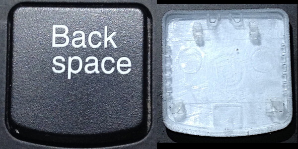 『Back space』キー : Lenovo ThinkPad X1 Carbon 5th Gen5 / 6th Gen6 キートップ+パンタグラフ (Model: YODBL-89J0 / ばら売り)