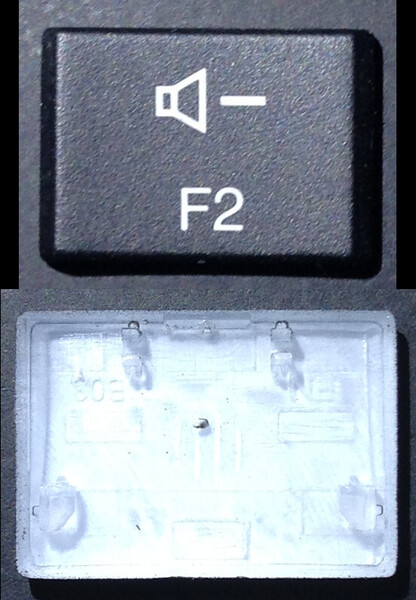 『F2』キー : Lenovo ThinkPad X1 Carbon 5th Gen5 / 6th Gen6 キートップ+パンタグラフ (Model: YODBL-89J0 / ばら売り)