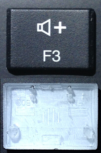 『F3』キー : Lenovo ThinkPad X1 Carbon 5th Gen5 / 6th Gen6 キートップ+パンタグラフ (Model: YODBL-89J0 / ばら売り)