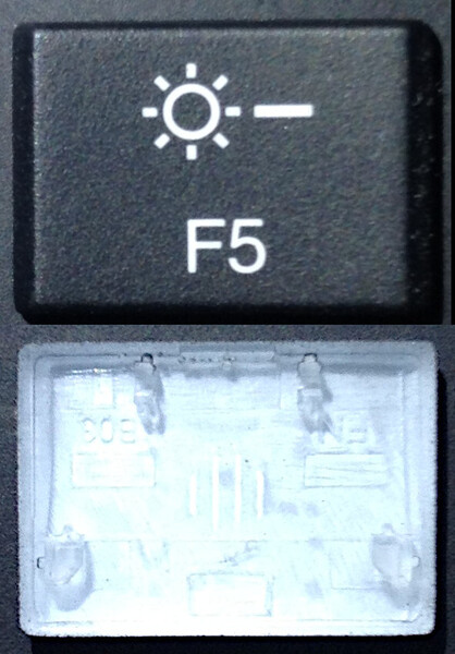 『F5』キー : Lenovo ThinkPad X1 Carbon 5th Gen5 / 6th Gen6 キートップ+パンタグラフ (Model: YODBL-89J0 / ばら売り)