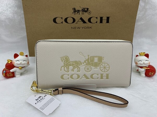 コーチ 財布 COACH 長財布 ホース アンド キャリッジ 馬車柄 プレゼント 贈り物 ロング ジップ 新品 未使用 ファッション C3548 A060