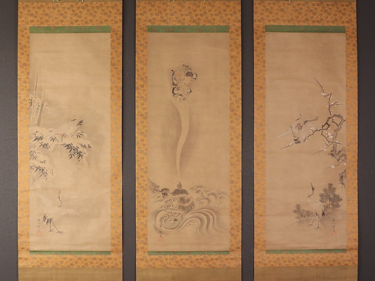 Yahoo!オークション -「鶴亀 掛け軸」(日本画) (絵画)の落札相場 Yahoo!オークション -「鶴亀 掛け軸」(日本画) (絵画)の落札相場