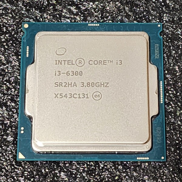 CPU Intel Core i3 6300 3.8GHz 2コア4スレッド SkyLake PCパーツ インテル 動作確認済み