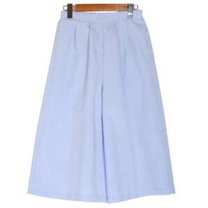 UBASIC ガウチョパンツ シャンブレーブルー フリーサイズ ウェストゴム U-BASIC ユーベーシック