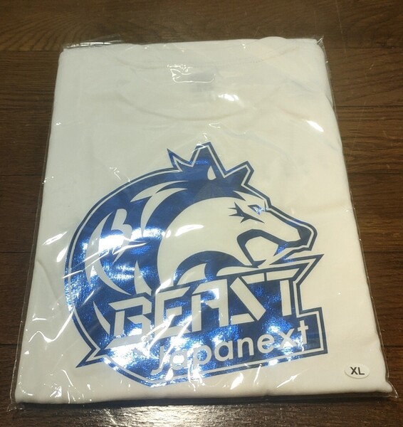 Mリーグ23-24 BEASTJapanext ロゴロンT(XL) 猿川真寿鈴木大介菅原千瑛中田花奈 ※BEASTX(テン)のロゴではないです