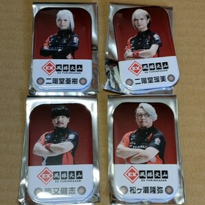 Mリーグ23-24 EX風林火山牌型缶バッジセット 二階堂亜樹二階堂瑠美勝又健志松ヶ瀬隆弥 麻雀