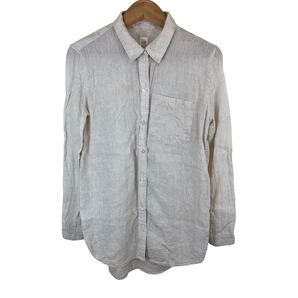 GAP ギャップ men's メンズ トップス リネン 長袖 ロング シャツ カジュアル size:XXS