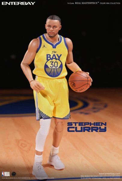 エンターベイ リアルマスターピース NBA ステフィン・カリー 1/6 アクションフィギュア RM-1086
