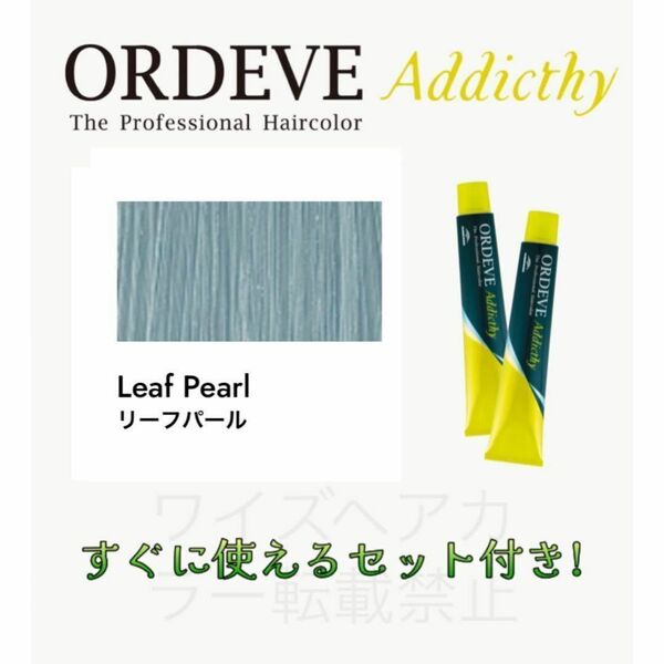 ミルボン オルディーブ アディクシー ヘアカラー ヘアカラー剤 おしゃれ染め ショート用 すぐに使えるセット付 リーフパール 9