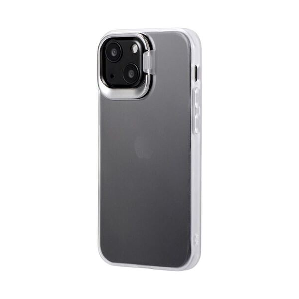 【新品】iPhone 13 mini スタンド付耐衝撃ハイブリッドケース「SHELL STAND」 フロストホワイト