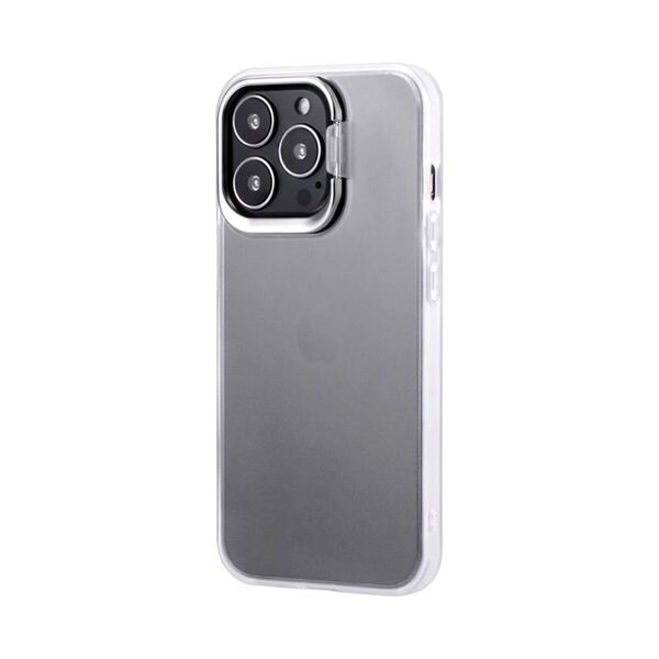 【新品】iPhone 13 Pro スタンド付耐衝撃ハイブリッドケース「SHELL STAND」 フロストホワイト