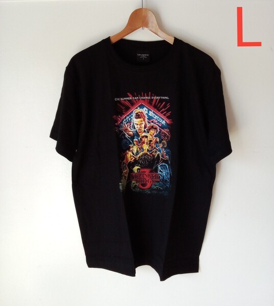 ストレンジャー・シングス 3 Netfilix 映画Tシャツ(L)Q53