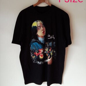 ビリー・アイリッシュ BILLE EILISH 虫と果物 バンドTシャツ(F)m13