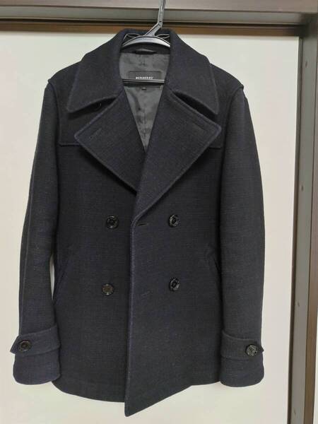 (送料込み)バーバリーBURBERRY ブラックレーベルBLACKLABEL Pコート Lサイズ