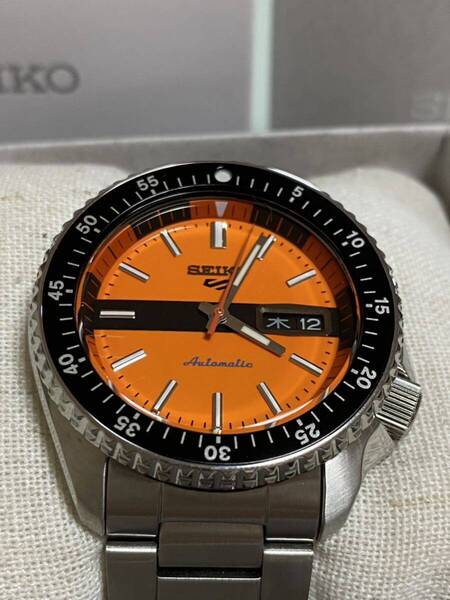 新品 SEIKO 自動巻き スポーツ 新品 ファイブ スSKX 腕時計 SBSA219 4R36-13V0 機械式 オレンジ