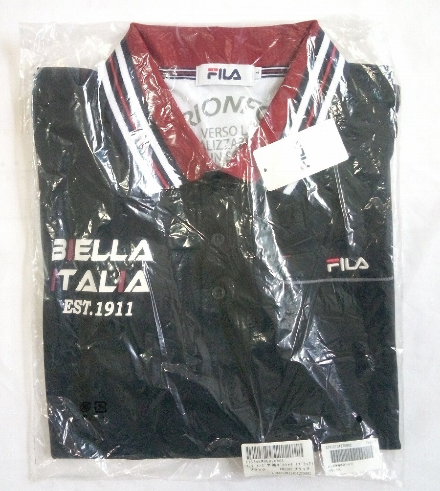 L/新品 フィラ FILA ポロシャツ ブラック_サムネイル画像10