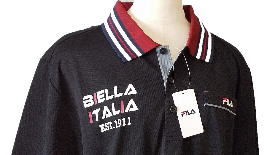 L/新品 フィラ FILA ポロシャツ ブラック_サムネイル画像8