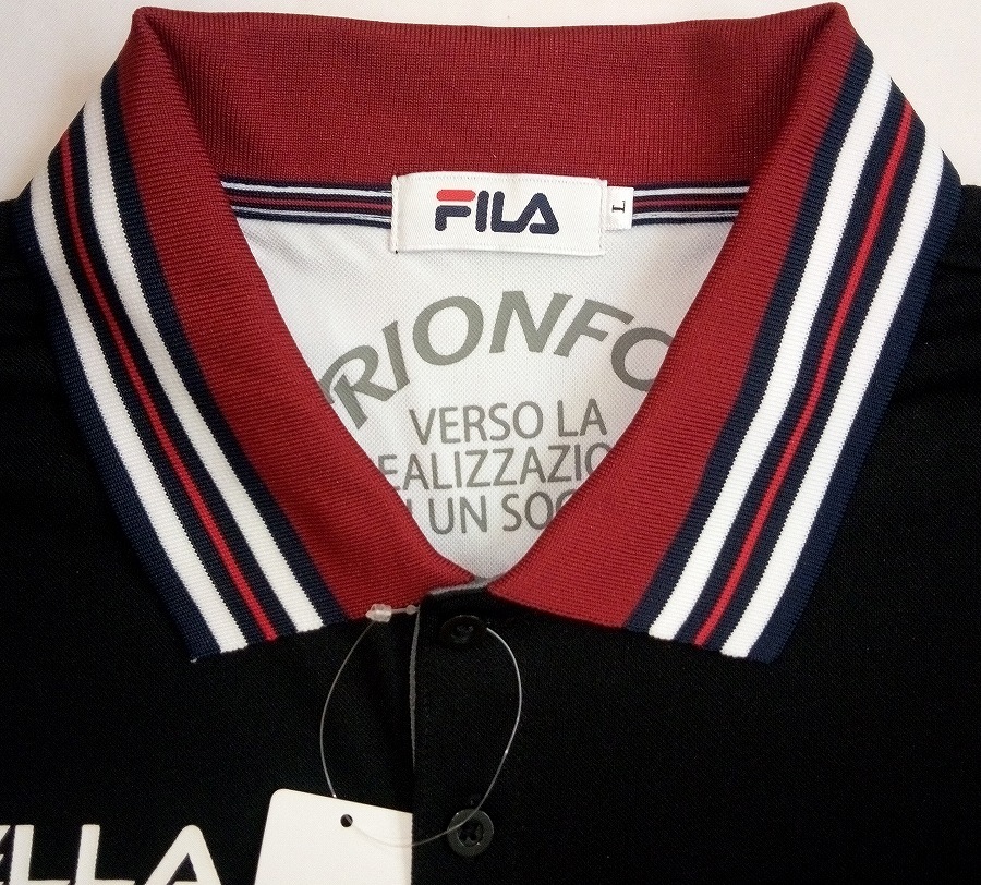 L/新品 フィラ FILA ポロシャツ ブラック_サムネイル画像5