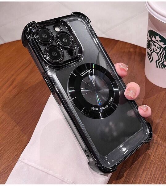 4色展開 iPhone 16 クリアケース アイフォン16 ケース iPhone 16 カバー メッキ加工 耐衝撃 レンズ保護 B