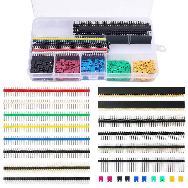 【数量限定】ピンヘッダー ピンソケット 9種類35本 ジャンパーピン 5色300個 WayinTop 2.54mm 電子工作 DI