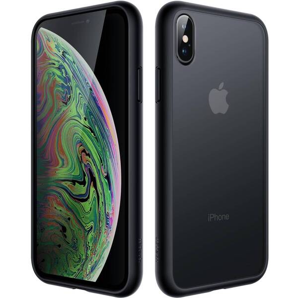 【人気商品】iPhone X iPhone 5.8インチ と 耐衝撃性ミリタリーグレードの落下防止 Xs つや消しの半透明の背面電