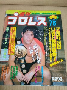еженедельный Professional Wrestling 1984.7 No.48/ Anne tonio. дерево / Халк Hogan / глициния волна ../ Andre * The *ja Ian to/ Baseball журнал фирма / журнал /B3233306