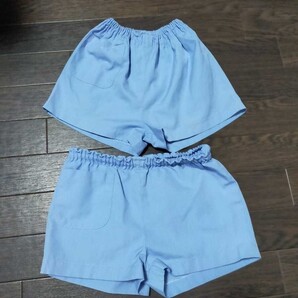 送料無料 ヤ ① 半ズボン 水色 短パン 体操服 110 100 保育園 幼稚園