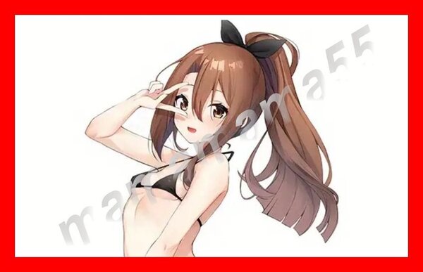No.590 PC PC 車 バイク デカール 防水 かわいい 可愛い シール 女の子 アニメ 痛車 ピ~~ス 夏 海 ビキニ 在庫2入荷予定無し