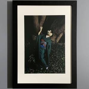 ■山口小夜子■京都丸紅の着物ブランド「そしてゆめ」宣伝用グラビア/B5額装品/1989年復刻版/撮影)藤井秀樹/貴重写真/モデル/印刷物 G1303