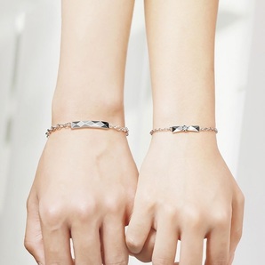 マルチフェイス ペアブレスレット ◆ ブレスレット 新品 未使用 お揃い カップルコーデ ペアルック ペアアクセ 双子コーデ 【PN344-8】