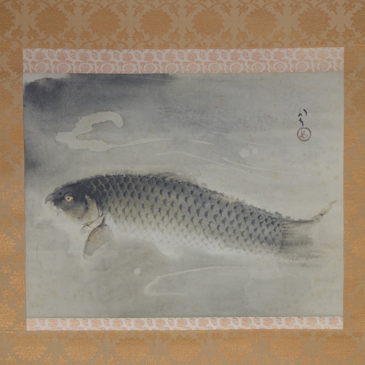 川端龍子／文化勲章受章作家「雪神路」風景画 掛軸 絹本 共箱｜絵画