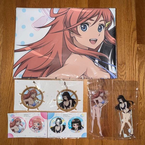 モーレツ宇宙海賊 グッズセット 布ポスター アクリルスタンド 缶バッジ アクリルキーホルダー 加藤莉香 チアキ・クリハラ