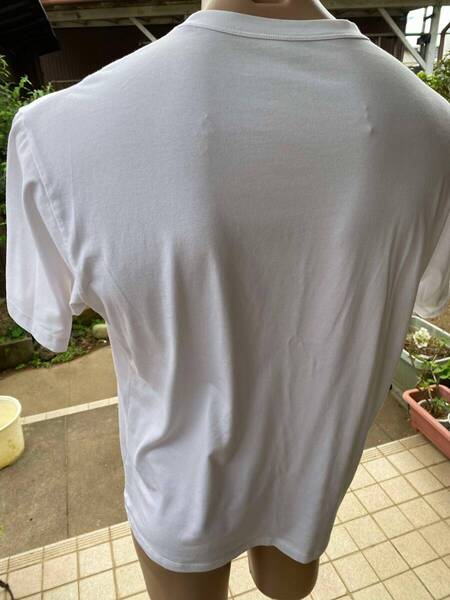 USED ユニクロ AIRism 半袖 Tシャツ ホワイト L / UNIQLO エアリズム ショートスリーブ 白 T-shirt 白T Large Size Lサイズ メンズ 男性用