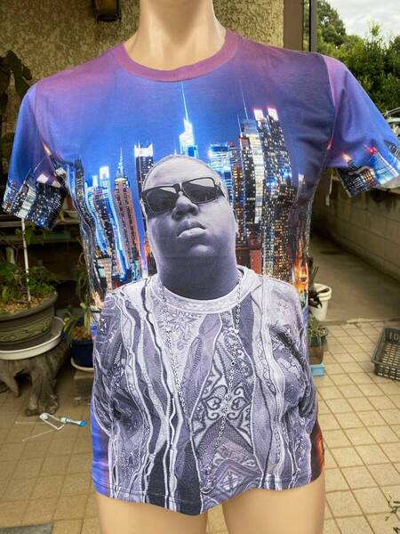 USED The Notorious B.I.G. グラフィック マッスル フィット Tシャツ L / ノトーリアス BIG ラッパー フォト Graphic Photo T-shirt