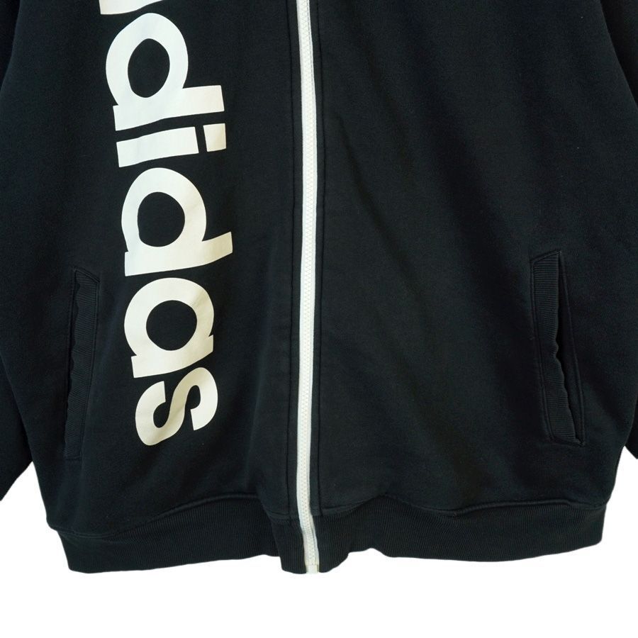 アディダスオリジナルスAdidasoriginalsジップアップパーカーフーディ黒ブラック白ホワイトトレフォイルロゴプリントvintage40312 アディダスオリジナルスAdidasoriginalsジップアップパーカーフーディ黒ブラック白ホワイトトレフォイルロゴプリントvintage40312