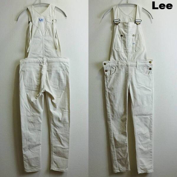 即決★ 送料無★ Lee スキニーオーバーオール 【M】 強ストレッチ レディース サロペット アイボリー LL1150 リー H963
