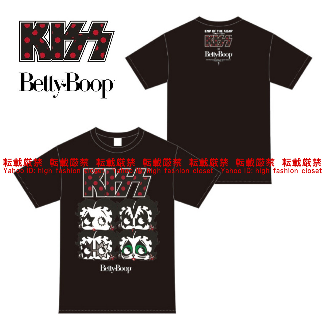 【送料無料】超美品 KISS×BettyBoop コラボ 2019 日本公演 限定 Tシャツ XLサイズ キッス END OF THE ROAD バンドT バンT ロックT