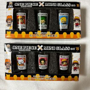 ONE PIECE 手配書 ミニグラス3P 2コセット