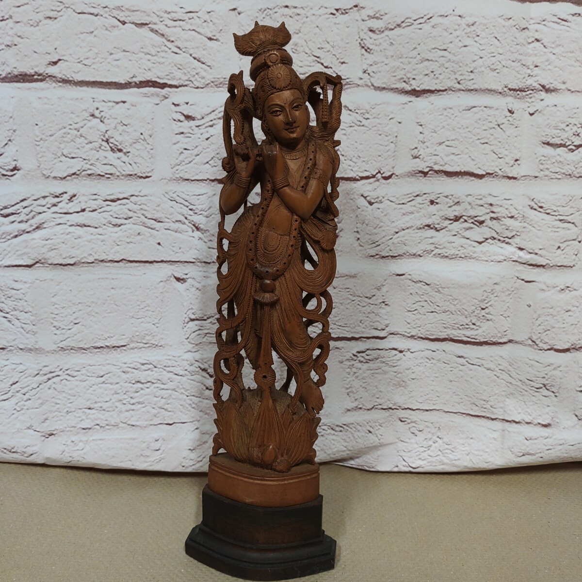 インド 木彫り 仏像 インド仏教 置物 オブジェ 仏教 仏教美術