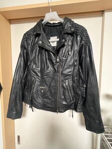 Harley-Davidson レディース 革ジャン  ブラック レザー ライダースジャケット 本革 黒 L