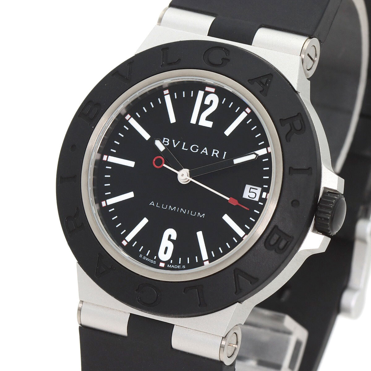 BVLGARI ブルガリ BB40AT アルミニウム 腕時計 アルミニウム ラバー メンズ 中古