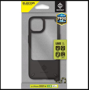 【即決/送料無料】エレコム iPhone 13 ハイブリッドケース 耐衝撃 NESTOUT LAKE ブラック PM-A21BNEST3BK フェス アウトドア トレッキング