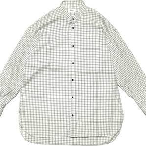 THE RERACS THE BAND COLLAR WOOL SHIRT Fサイズ リラクス バンドカラーウールシャツ Tシャツ stein yoke