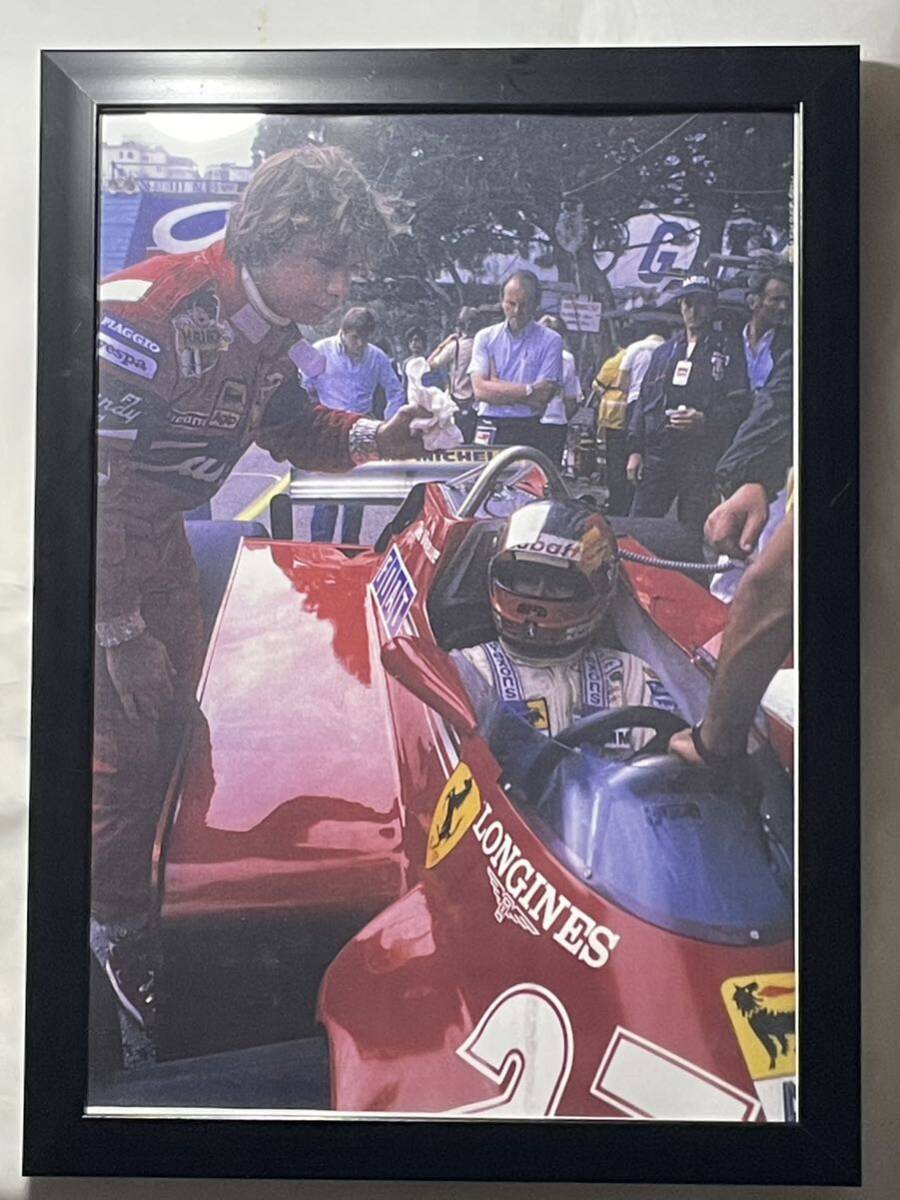 希少送料無料】Ferrariジルビルヌーブグラフィックアート 額付き