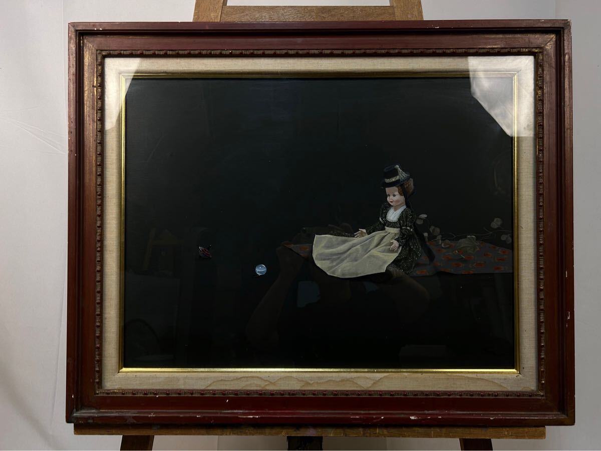 ヴィンテージ  人形の油絵 Amazon.co.jp: 太田アート 油絵額 赤富士 F6号 道尾紀良 11325