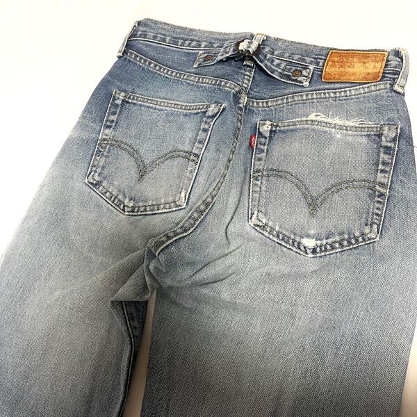 送料無料!LEVI'S リーバイス 702XX ボタンJ22 ビッグE 赤耳 ボタンフライ デニムパンツ シンチバック ジーンズ 29