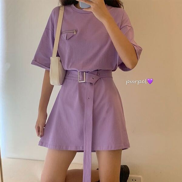 ワンピース チュニック ミニワンピース ミニスカ ミニワンピ 部屋着 スカート パジャマ ピンク 半袖 レディース