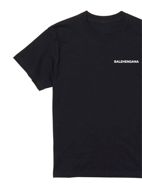 送料込み BALEHENGANA バレヘンガナ ワンポイントTシャツ 半袖 黒Sサイズ ネタ パロディ おもしろプリントしっかり ゆったり